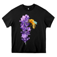 Black honey bee with lavender fa element Heavy Core Tee - FaDigitalArtStudio