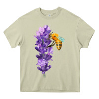 Mossy honey bee with lavender fa element Heavy Core Tee - FaDigitalArtStudio