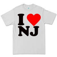 Dove Grey i love nj Premium Tee - linhVisuals