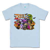Dusty Blue trick rawr treat Classic Tee - FaDigitalArtStudio
