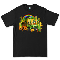 Black lucky gnomes truck St. Patrick's Day Premium Tee - FaDigitalArtStudio