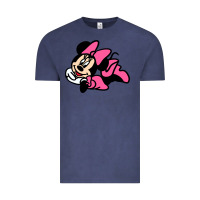 Vintage Denim Minnie Mouse Vintage Tee - CowhideDigitalArt