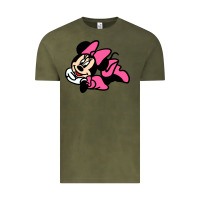 Vintage Olive Minnie Mouse Vintage Tee - CowhideDigitalArt
