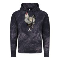 Cloud Black wyandotte rooster Vintage Hoodie - LillyAllenDesigns