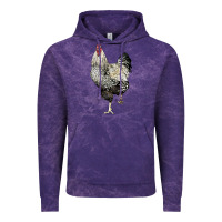 Cloud Purple wyandotte rooster Vintage Hoodie - LillyAllenDesigns