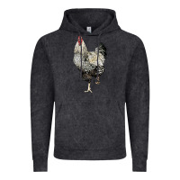 Vintage Arctic wyandotte rooster Vintage Hoodie - LillyAllenDesigns