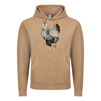 Vintage Coffee wyandotte rooster Vintage Hoodie - LillyAllenDesigns