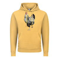 Vintage Mustard wyandotte rooster Vintage Hoodie - LillyAllenDesigns