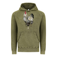 Vintage Olive wyandotte rooster Vintage Hoodie - LillyAllenDesigns