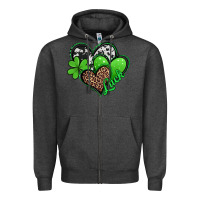 Charcoal Heather St. Patrick's Day hearts Zipper Hoodie - Jasminsmagicworld