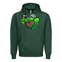 Sports Green St. Patrick's Day hearts Zipper Hoodie - Jasminsmagicworld
