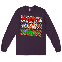 Plum merry merry merry Long Sleeve Tee - CowhideDigitalArt