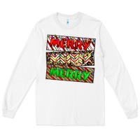 White merry merry merry Long Sleeve Tee - CowhideDigitalArt