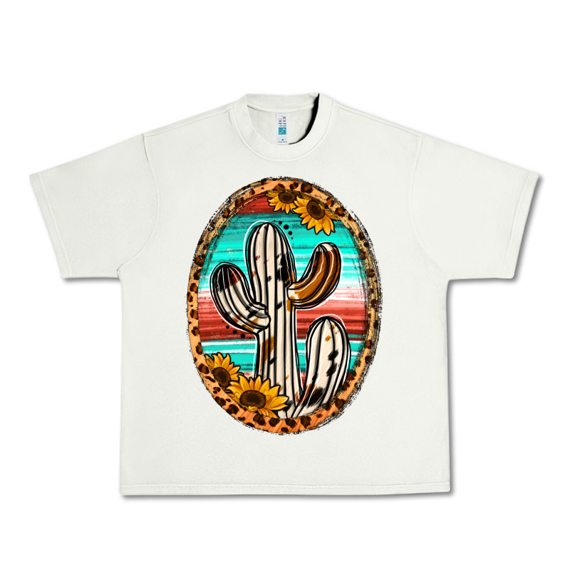 Cowhide Serape And Sunflower Cactus Urban Heavy Tee by Jasminsmagicworld | Teevron