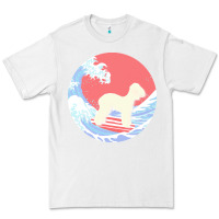 White bedlington terrier t  shirt bedlington terrier gifts   ocean waves sur Premium Tee - linhVisuals