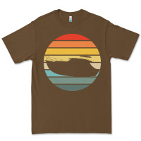 Cacao boat t  shirt boat trip silhouette on a distressed retro sunset produc Premium Tee - linhVisuals