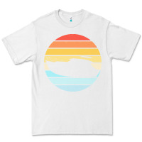 White boat t  shirt boat trip silhouette on a distressed retro sunset produc Premium Tee - linhVisuals