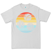 Dove Grey bocce ball t  shirt bocce ball silhouette on a distressed retro sunset Premium Tee - linhVisuals