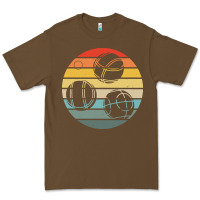 Cacao bocce ball t  shirt bocce ball silhouette on a distressed retro sunset Premium Tee - linhVisuals