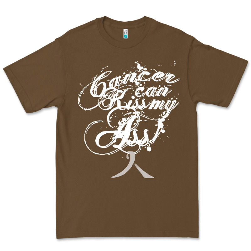 Brain Cancer T  Shirt Cancer Can Kiss My Ass! Brain ( Gray Ribbon) T Premium Tee by linhVisuals | Teevron
