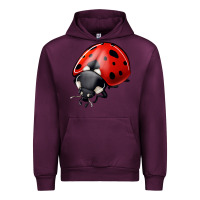 Mauve Wine ladybug Urban Hoodie - Jasminsmagicworld