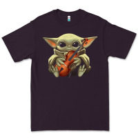 Plum baby yoda hug violin [tb] Premium Tee - linhVisuals