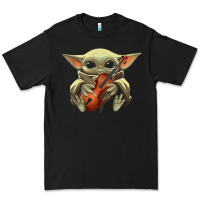Baby Yoda Hug Violin [tb] Premium Tee | Teevron
