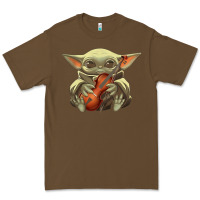 Cacao baby yoda hug violin [tb] Premium Tee - linhVisuals