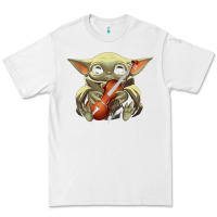 White baby yoda hug violin [tb] Premium Tee - linhVisuals