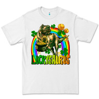 White luckysaurus St. Patricks Day Premium Tee - FaDigitalArtStudio