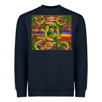 Navy st patricks day horseshoe shamrock rainbow gold Heavyweight Sweatshirt - RanaPortraitStore