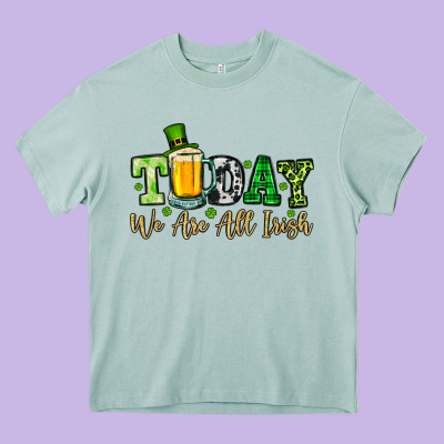 Today We Are All Irish Heavy Core Tee Designed By Oliviacreatesart