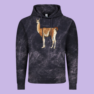 Guanaco Llama Vintage Hoodie Designed By Lillyallendesigns