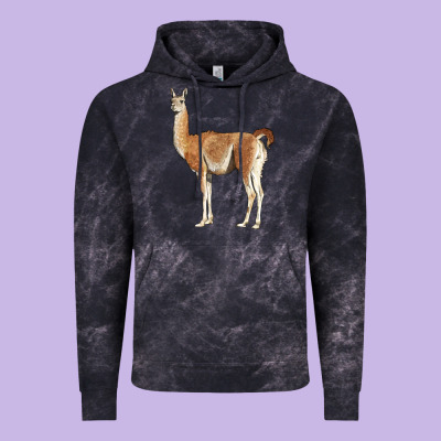 Guanaco Llama Vintage Hoodie Designed By Lillyallendesigns