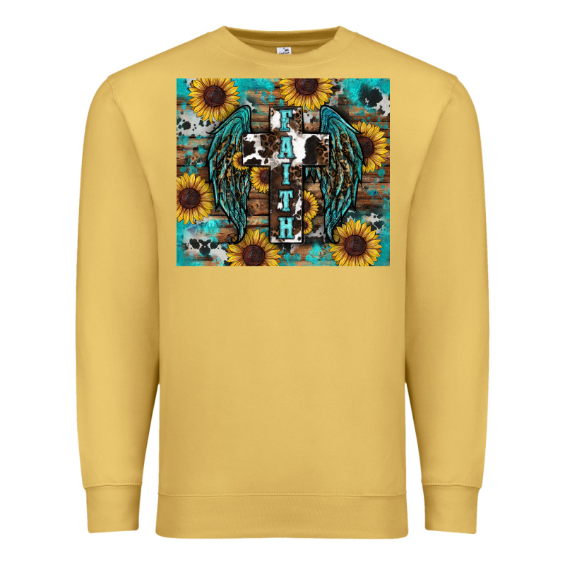 Western Faith Sunflower's Premium Sweatshirt by RanaPortraitStore | Teevron