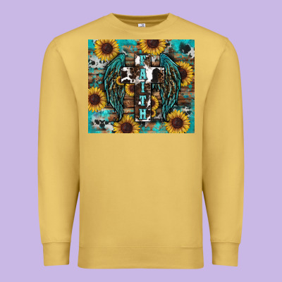 Western Faith Sunflower's Premium Sweatshirt Designed By Ranaportraitstore