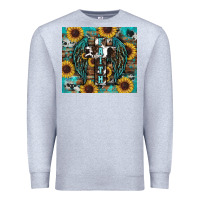 Heather Grey western faith sunflower's Premium Sweatshirt - RanaPortraitStore