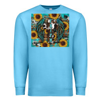 Ocean Blue western faith sunflower's Premium Sweatshirt - RanaPortraitStore