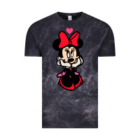 Cloud Black Minnie Mouse Vintage Tee - CowhideDigitalArt