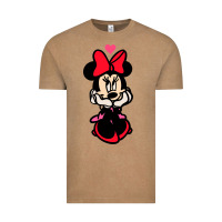 Vintage Coffee Minnie Mouse Vintage Tee - CowhideDigitalArt