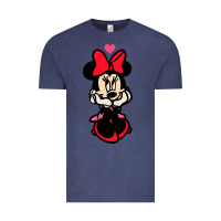 Vintage Denim Minnie Mouse Vintage Tee - CowhideDigitalArt
