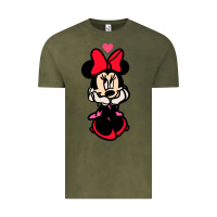 Vintage Olive Minnie Mouse Vintage Tee - CowhideDigitalArt