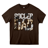 Chocolate Brown no background soccer dad Heavy Core Tee - Jasminsmagicworld
