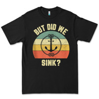 Black mens funny boating shirt but did we sink rope anchor boat captain tank Premium Tee - linhVisuals