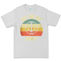 Dove Grey mens funny boating shirt but did we sink rope anchor boat captain tank Premium Tee - linhVisuals