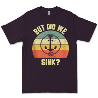 Plum mens funny boating shirt but did we sink rope anchor boat captain tank Premium Tee - linhVisuals
