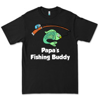 Kids Papa's Fishing Buddy Grandson Or Granddaughter Fish T Shirt Premium Tee | Teevron