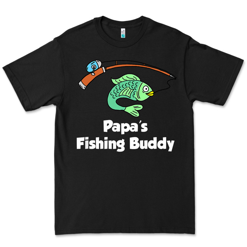 Kids Papa's Fishing Buddy Grandson Or Granddaughter Fish T Shirt Premium Tee by linhVisuals | Teevron