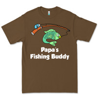 Cacao kids papa's fishing buddy grandson or granddaughter fish t shirt Premium Tee - linhVisuals