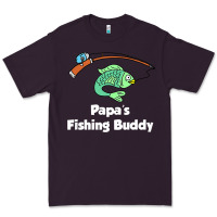 Plum kids papa's fishing buddy grandson or granddaughter fish t shirt Premium Tee - linhVisuals